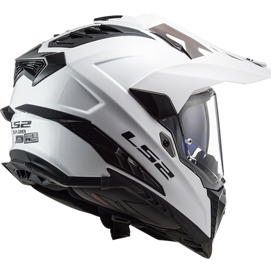 Мотошолом LS2 MX701 Explorer Solid Gloss White XS