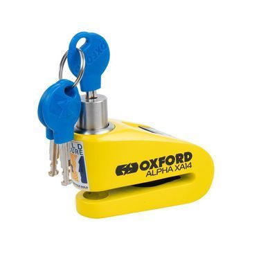 Замок на диск Oxford Alpha XA14 Alarm Disc Lock Yellow/Black