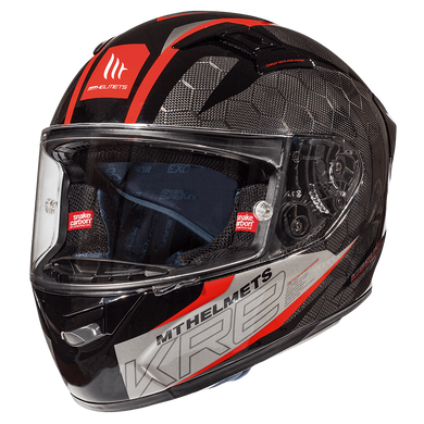 Мотошлем MT KRE Gloss Snake Carbon 2.0 Red L
