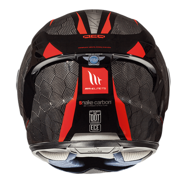 Мотошлем MT KRE Gloss Snake Carbon 2.0 Red L