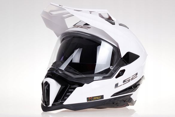 Мотошолом LS2 MX701 Explorer Solid Gloss White XS