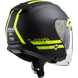 Мотошолом LS2 OF521 Infinity Hyper Matt Titanium Hi-Vis Yellow