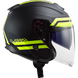 Мотошолом LS2 OF521 Infinity Hyper Matt Titanium Hi-Vis Yellow
