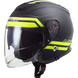 Мотошолом LS2 OF521 Infinity Hyper Matt Titanium Hi-Vis Yellow