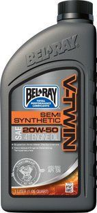 Масло моторне Bel-Ray V-TWIN Semi-Syntetic Engine Oil 1л, 20w-50