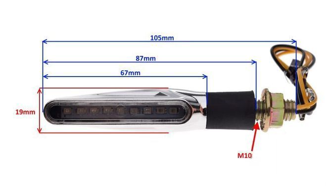 Повороти динамічні хром WM LED AM1432CP