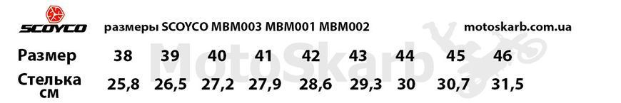 Мотоботинки SCOYCO MBM001 Red 41