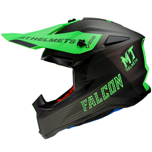 Мотошолом MT FALCON System Matt Fluor Green L