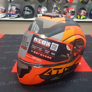 Мотошолом MT ATOM SV W17 A4 Matt Orange L
