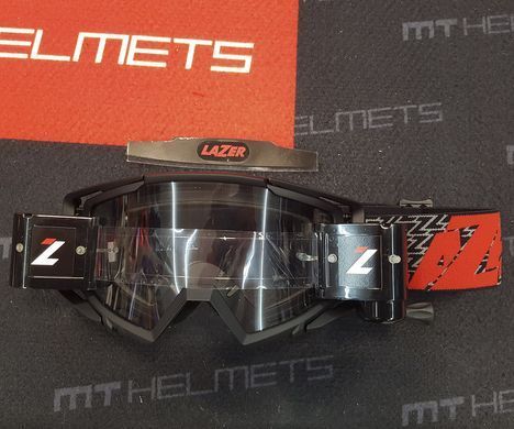 Мотоочки LAZER Goggle Race Style Black Red - Clear Lens