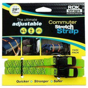 Ремни крепления багажа Oxford Rok Straps LD 12mm Adj Green reflective