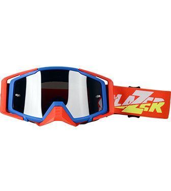 Маска кросова LAZER Goggle Race Style Blue Red - Mirror Silver Lens