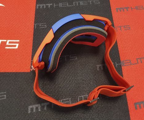 Маска кросова LAZER Goggle Race Style Blue Red - Mirror Silver Lens