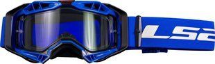 LS2 Aura Enduro Series Goggle Black Blue with Clear Visor