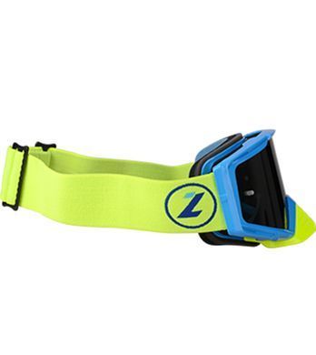 Мотоочки LAZER Goggle Race Style Blue Yellow - Mirror Silver Lens