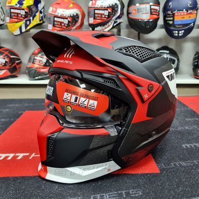 Мотошлем MT STREETFIGHTER SV S Totem B15 Matt Red ECE2206 S