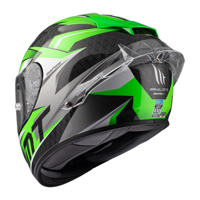 Мотошолом MT RAPIDE Pro Carbon FUGAZ A6 Gloss Green S