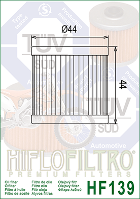 Фильтр масляный HIFLO FILTRO HF139