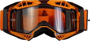 LS2 Aura Enduro Series Goggle Black Hi-Vis Orange with Clear Visor