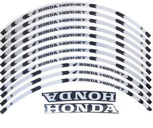 Наклейка на обод колеса Honda Hornet White Black