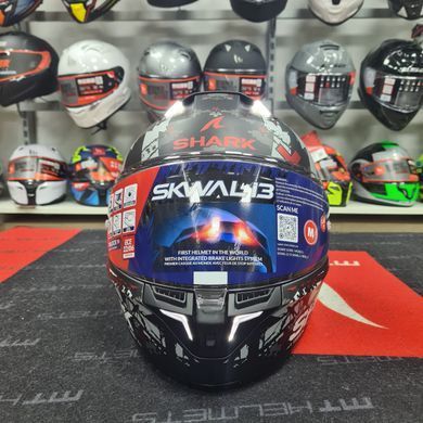 Мотошлем SHARK SKWAL i3 HELLCAT Matt Black Grey Red M