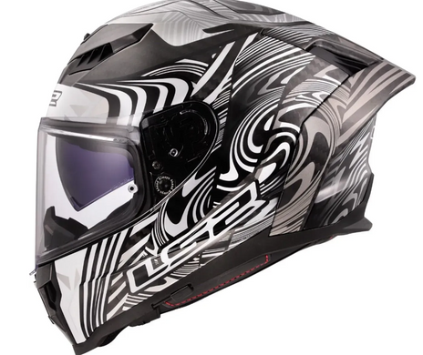 Мотошолом LS2 FF807 Dragon Enthum Silver (XL)