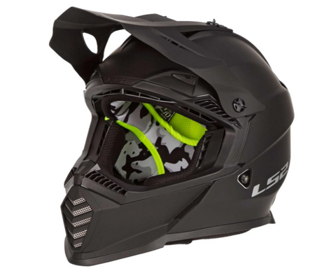 Мотошлем детский LS2 MX437 Fast 2 Mini Matt Black S