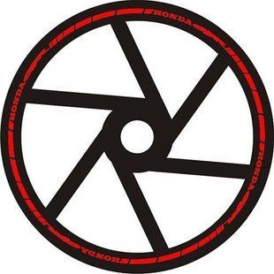 Наклейка на обід колеса Honda CBR Red