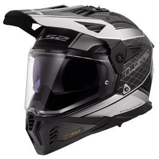 Мотошлем LS2 MX702 Pioneer 2 100TH Meridian Matt Black Light Gray L