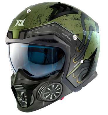 Мотошлем AXXIS HUNTER SV Toxic C6 Matt Green M