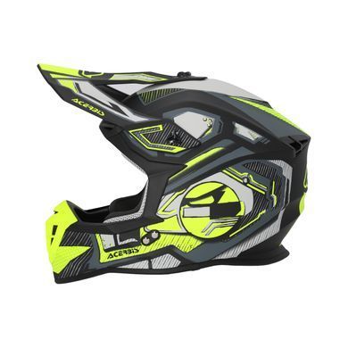 Мотошолом ACERBIS LINEAR 2206 black fluo yellow XL, L