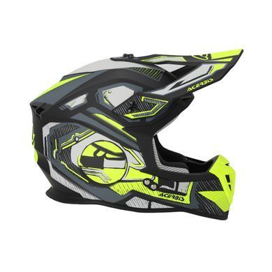 Мотошолом ACERBIS LINEAR 2206 black fluo yellow XL, L