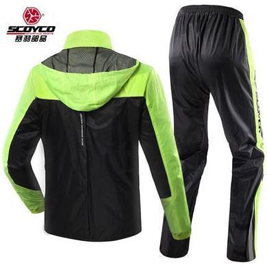 Мотодождевик Scoyco RC01 Black Green раздельный M