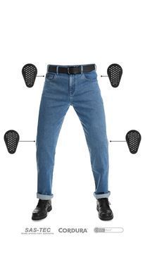 Мотоджинси одношарові PandoMoto JAMES Regular Blue AA W32-L32