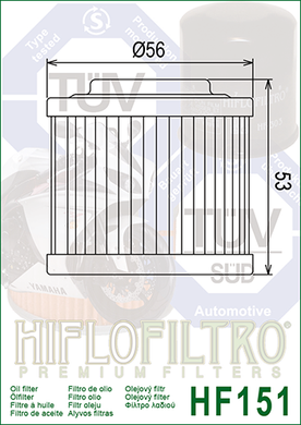 Фільтр масляний Hiflo Filtro HF151
