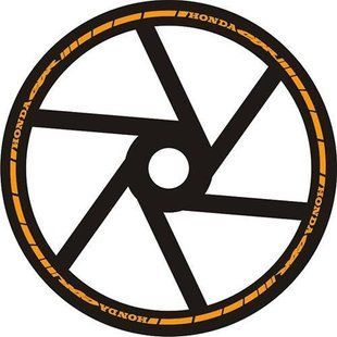 Наклейка на обід колеса Honda CBR Orange