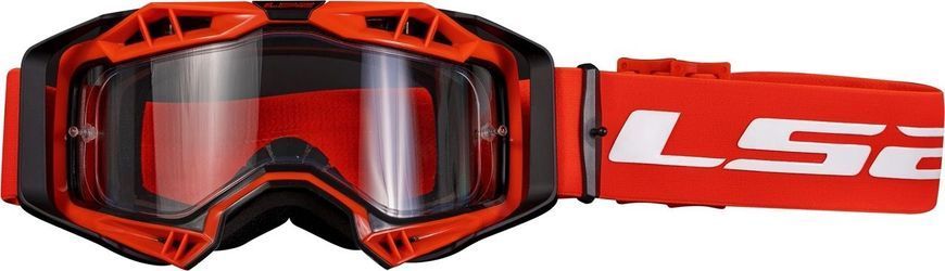 Маска кросова LS2 Aura Enduro Series Goggle Black Red with Clear Visor