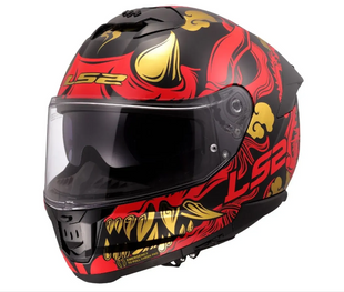 Мотошлем LS2 FF808 Stream 2 Drako Black Red (XS)