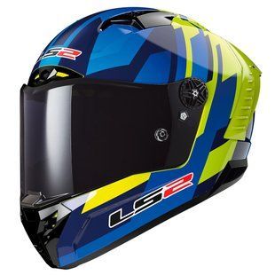 LS2 FF805 Thunder Carbon Gas Blue Hi-Vis Yellow