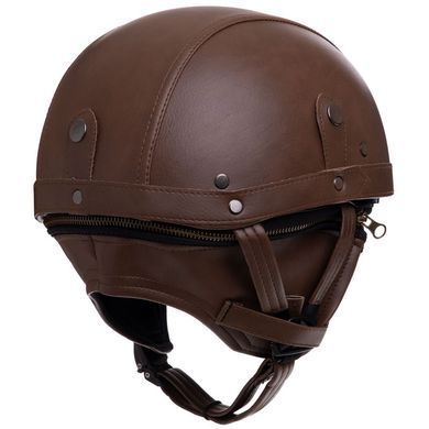 Мотошолом VINTAGE каска ретро з окулярами коричнева Harley XL