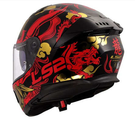 Мотошлем LS2 FF808 Stream 2 Drako Black Red (XS)
