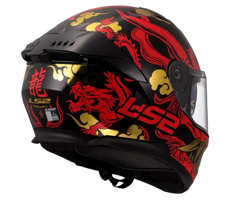 Мотошлем LS2 FF808 Stream 2 Drako Black Red (XS)