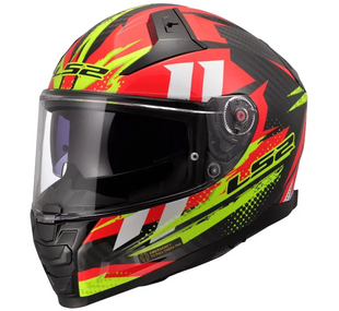 Мотошлем LS2 FF811 Vector 2 C Tantic Red Hi-Vis Yellow (L)