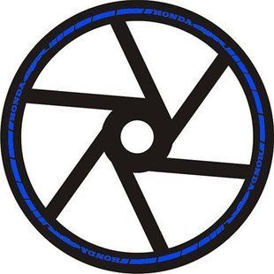 Наклейка на обід колеса Honda CBR Blue