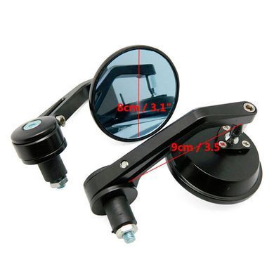 Зеркала в торец руля SH5002 Black