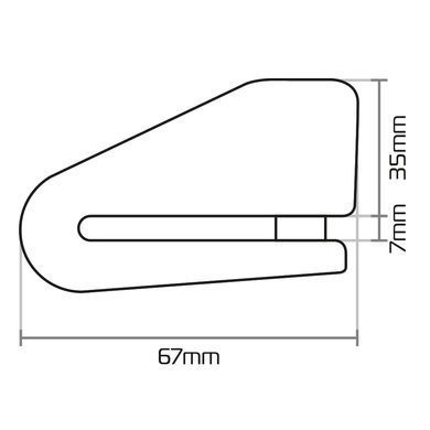 Замок на диск Oxford Alpha XA14 Alarm Disc Lock Black/Black