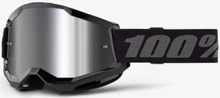 Окуляри 100% STRATA 2 Black - Mirror Silver Lens, Mirror Lens