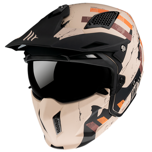 Мотошолом MT STREETFIGHTER SV SKULL 2020 Matt Orange XS
