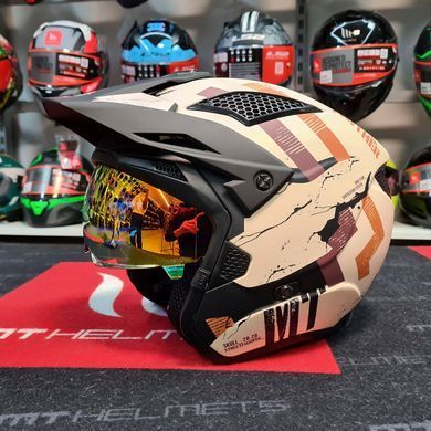 Мотошлем MT STREETFIGHTER SV SKULL 2020 Matt Orange XS