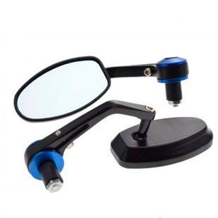 Зеркала в торец руля LU0220 Black Blue
